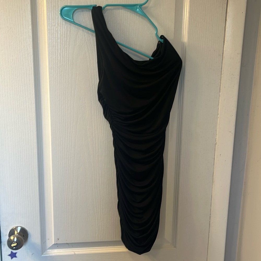 Black one shoulder dress